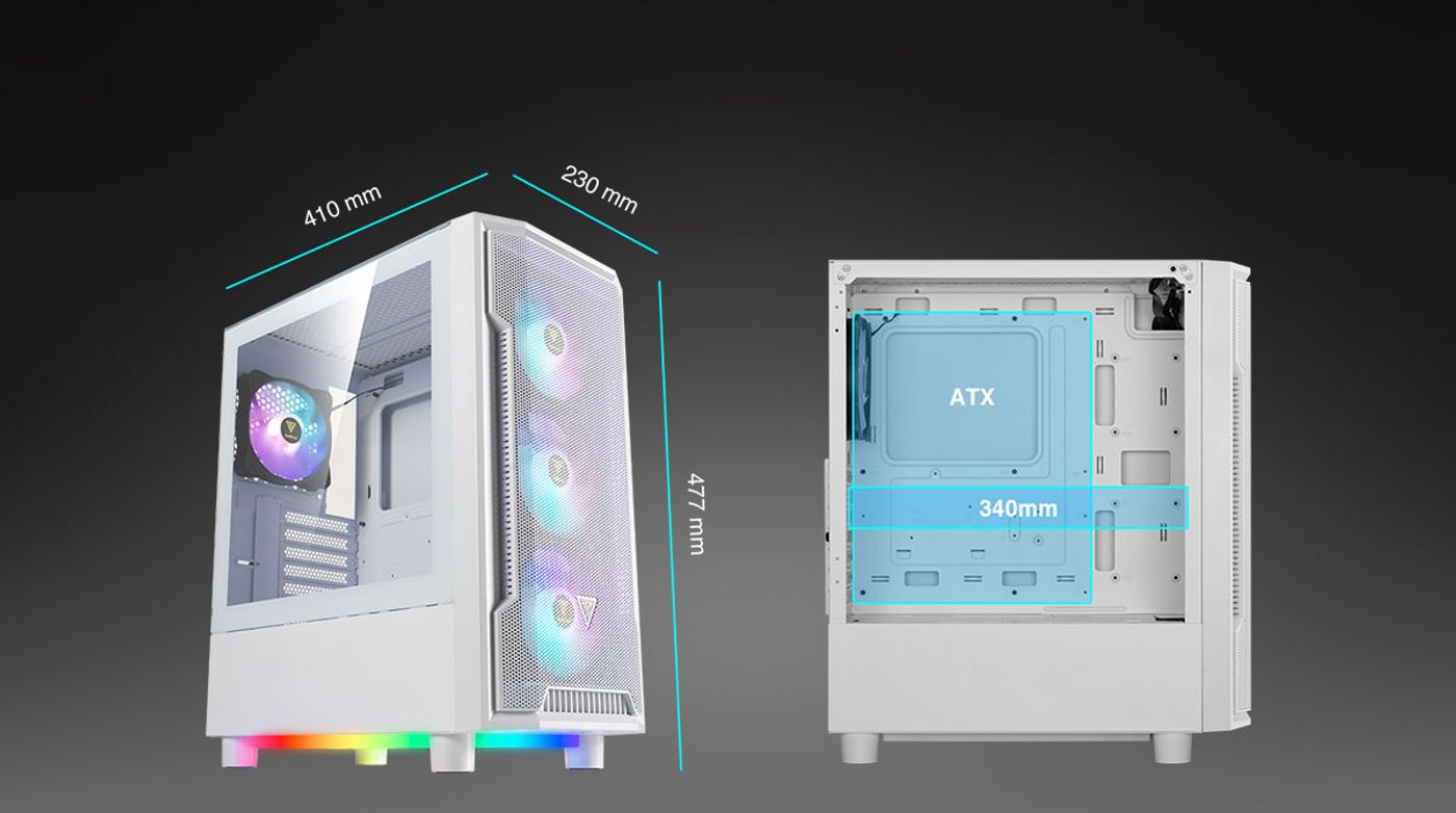 Gamdias Athena M6 Lite Gaming Case Interior Configuration