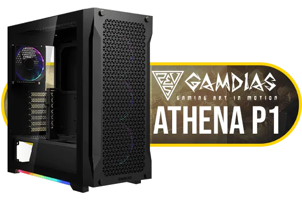 Gamdias ATHENA P1 Gaming Case - Black