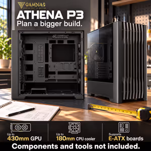 GAMDIAS ATHENA P3 Mid Tower Case - Black | 4x 140mm Fans - image 10