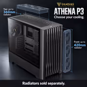 GAMDIAS ATHENA P3 Mid Tower Case - Black | 4x 140mm Fans - image 11