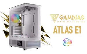 Gamdias ATLAS E1 Gaming Case White - Image 1