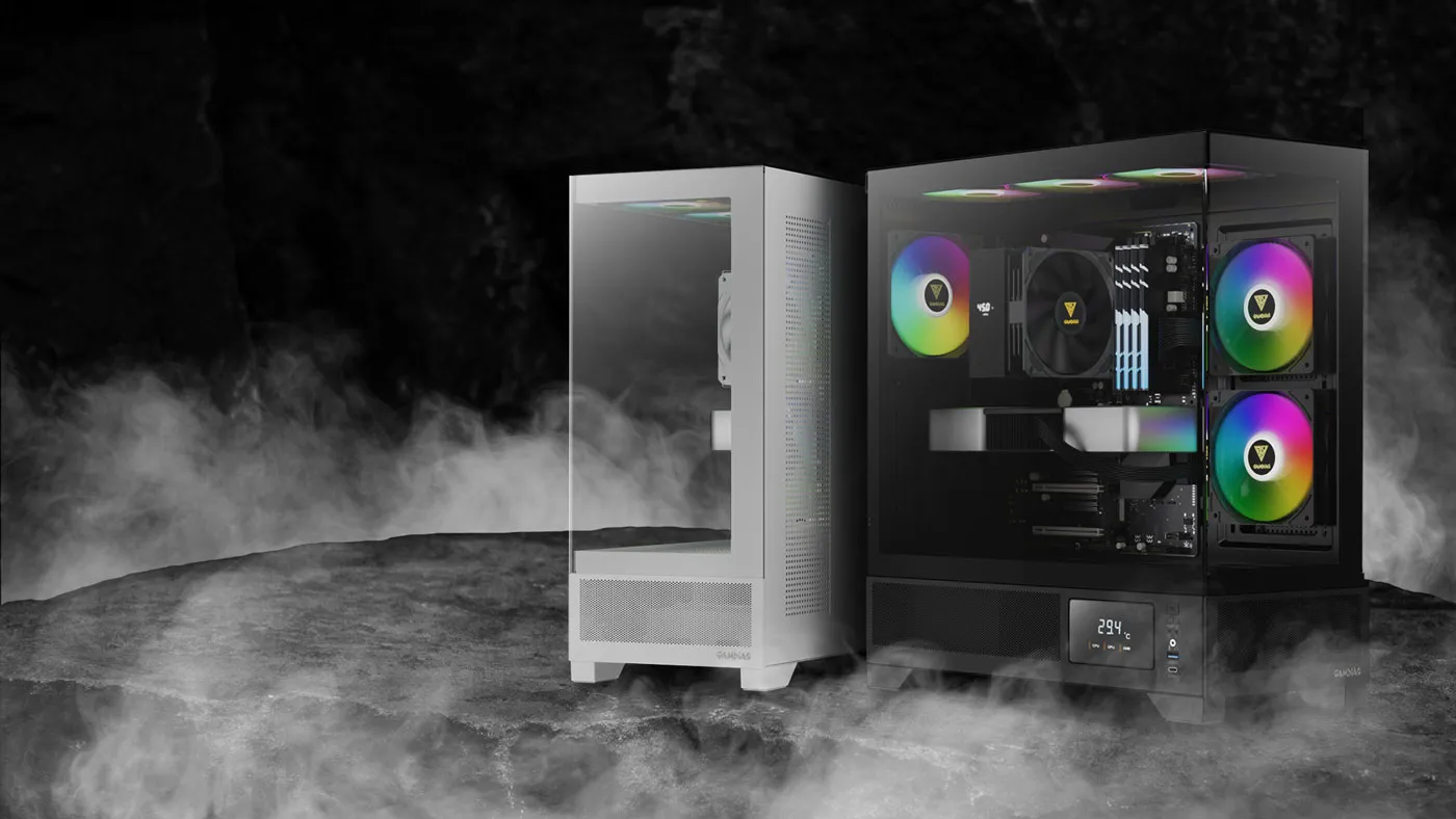 Gamdias Atlas M1 Gaming Case White - Desktop View