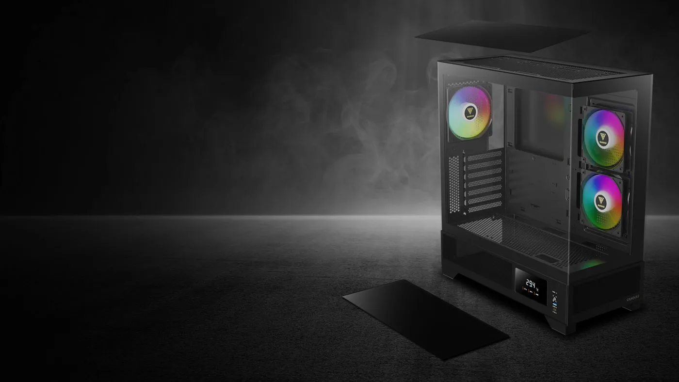 Gamdias Atlas M1 Gaming Case Dust Resistance - Desktop View