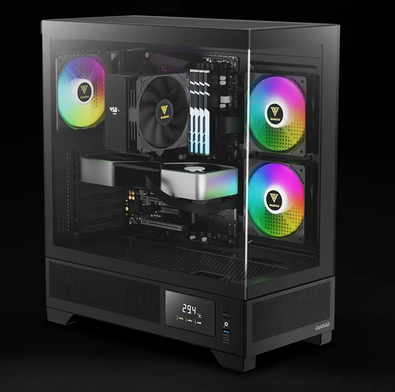 Gamdias Atlas M1 Gaming Case ARGB Fans - Mobile View