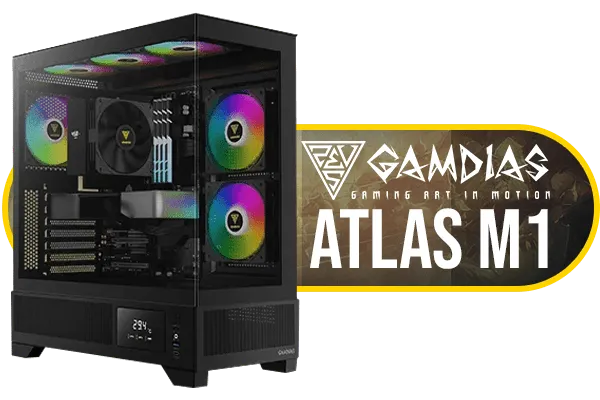 Gamdias Atlas M1 Gaming Case Black