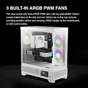 Gamdias Atlas M1 White Tempered Glass ATX Gaming Case - image 14