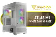 Gamdias Atlas M1 White Tempered Glass ATX Gaming Case - image 1