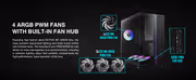 GAMDIAS ATLAS M4 Mid Tower Case - Black | 4x ARGB Fans - image 12