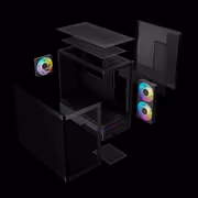 GAMDIAS ATLAS M5 CG Curved Glass Mid Tower Case - Black - image 7