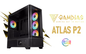 Gamdias Atlas P2 Gaming Case Black Gamdias Atlas P2 Gaming Case Black - Image 1