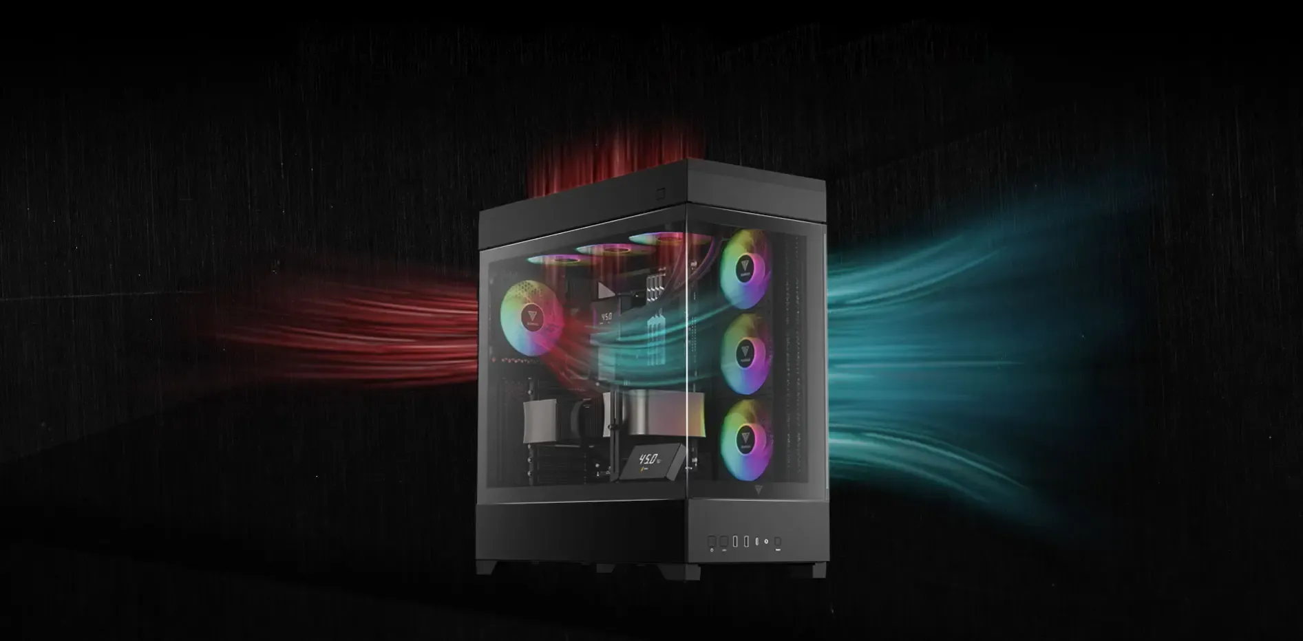 Gamdias Atlas P1 Black Gaming Case - Air Vent Features