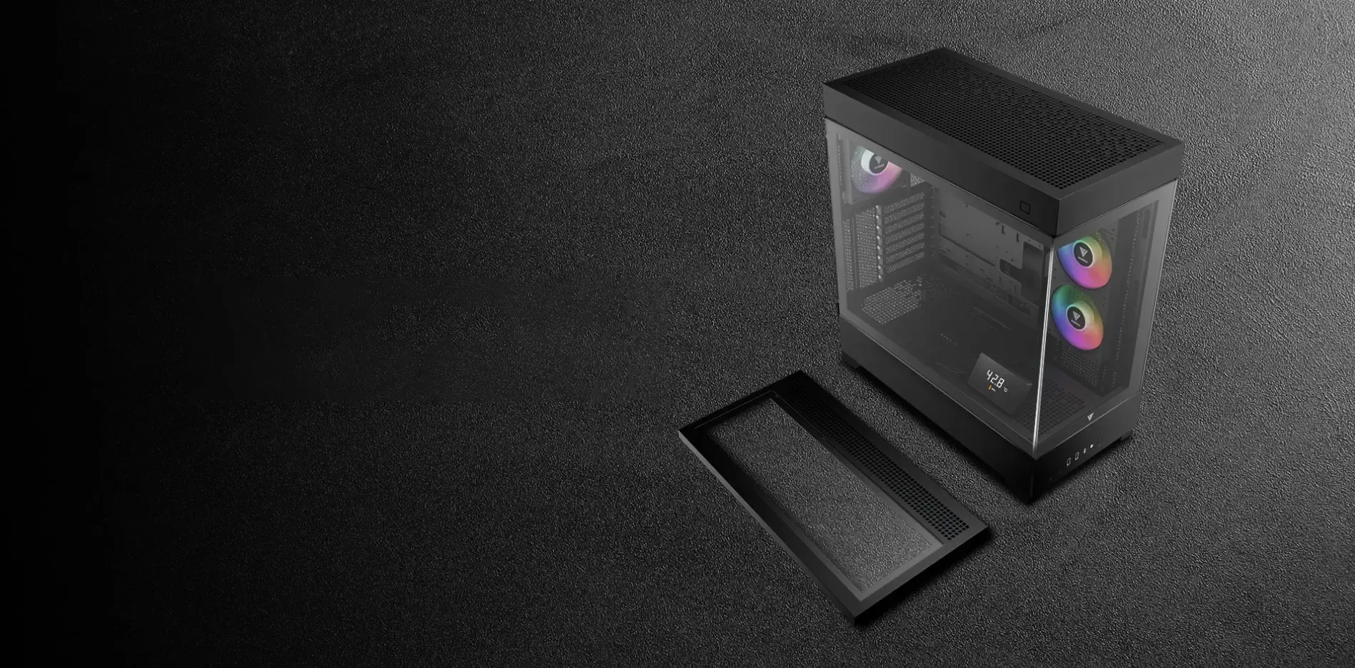 Gamdias Atlas P1 Black Gaming Case - Versatile Top Panel