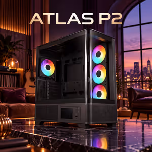 Gamdias ATLAS-P2 Tempered Glass ATX Gaming Case - Black - image 2