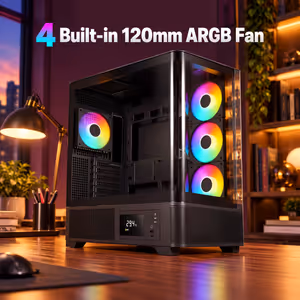 Gamdias ATLAS-P2 Tempered Glass ATX Gaming Case - Black - image 5