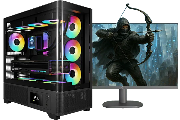 AMD RYZEN 5 8400F 4.7GHz RX 7600 XT 16GB DDR5 Budget Gaming PC