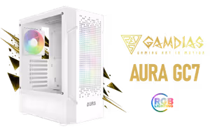 Gamdias AURA GC7 Gaming Case White Gamdias AURA GC7 Gaming Case White - Image 1