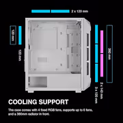 GAMDIAS AURA GC1 Elite White ATX Mid Tower Gaming Case - image 10