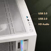 GAMDIAS AURA GC10M ARGB White Micro-ATX/Mini-ITX Case - image 3