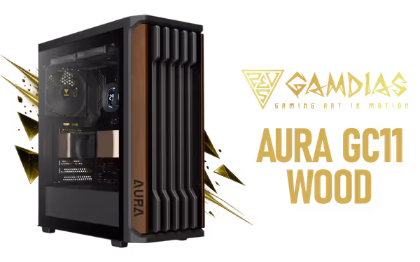 Gamdias AURA GC11 Wood ATX Mid-Tower Gaming Case - image 1 Gamdias AURA GC11 Wood ATX Mid-Tower Gaming Case - image 1