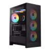 GAMDIAS AURA GC15 ARGB Mid Tower Case - Black | 4 Fans - image 2