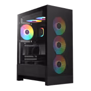 GAMDIAS AURA GC15 ARGB Mid Tower Case - Black | 4 Fans - image 2