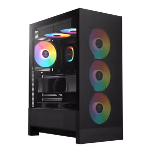 GAMDIAS AURA GC15 ARGB Mid Tower Case - Black | 4 Fans - image 2