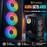 GAMDIAS AURA GC15 ARGB Mid Tower Case - Black | 4 Fans - image 10