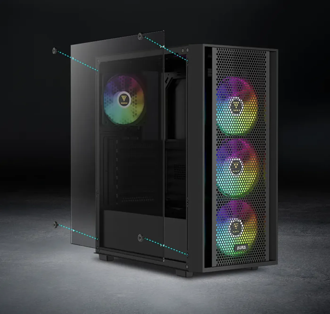 Gamdias AURA GC2 ELITE Gaming Case with Tempered Glass