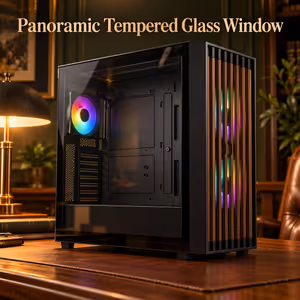 Gamdias Aura GC4 Elite ARGB Mid-Tower Case with Walnut Mesh - image 5