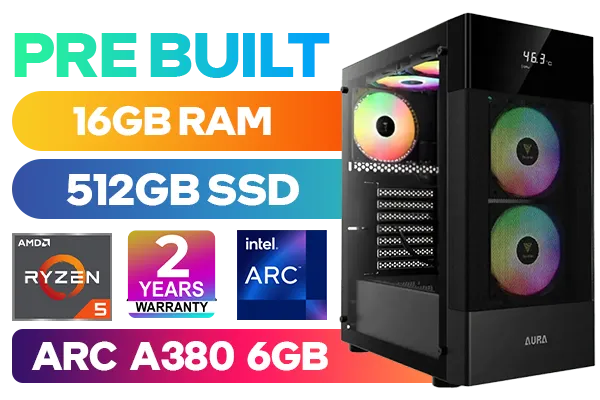 [Pre Built] AMD RYZEN 5 5500 ARC A380 Gaming PC