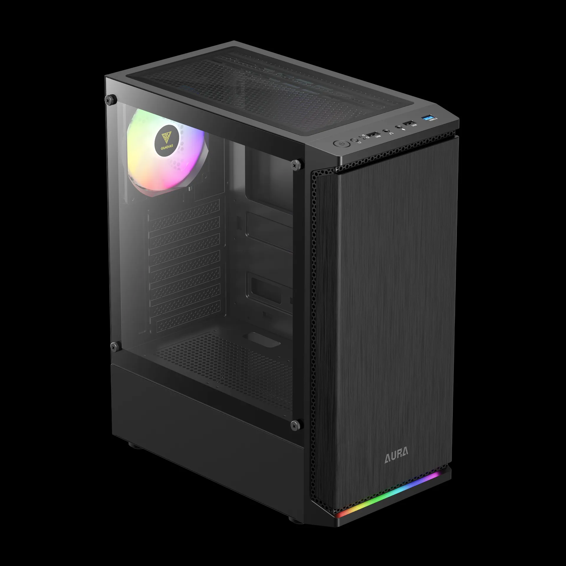 Gamdias Aura GC8 Gaming Case - Black