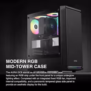 Gamdias Aura GC8 Tempered Glass Gaming Case - Black - image 9
