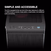 Gamdias Aura GC8 Tempered Glass Gaming Case - Black - image 13