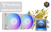 Gamdias AURA GL240 LCD Liquid Cooler 240mm White - image 1