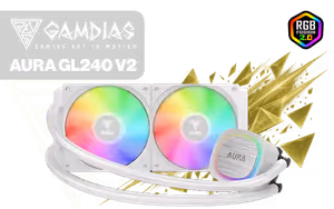 Gamdias AURA GL240 V2 Liquid Cooler white - Image 1
