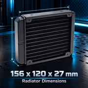 Gamdias Aura GL120 V2 120mm Black RGB Liquid Cooler — Powerful, Quiet Cooling - image 2