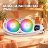 Gamdias AURA GL240 Liquid Cooler with Digital Display (White) - image 2