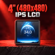 Gamdias AURA GL240 LCD Liquid Cooler 4in IPS (Black) - image 2