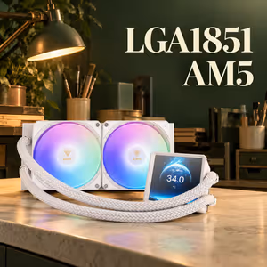 Gamdias AURA GL240 LCD Liquid Cooler 240mm White - image 6