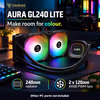 GAMDIAS AURA GL240 LITE 240mm ARGB Liquid Cooler - Black - image 11