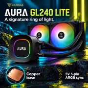 GAMDIAS AURA GL240 LITE 240mm ARGB Liquid Cooler - Black - image 12