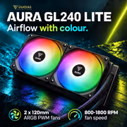 GAMDIAS AURA GL240 LITE 240mm ARGB Liquid Cooler - Black - image 13