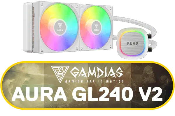 Gamdias AURA GL240 V2 Liquid Cooler white