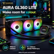 GAMDIAS AURA GL360 LITE 360mm ARGB Liquid Cooler - Black - image 11