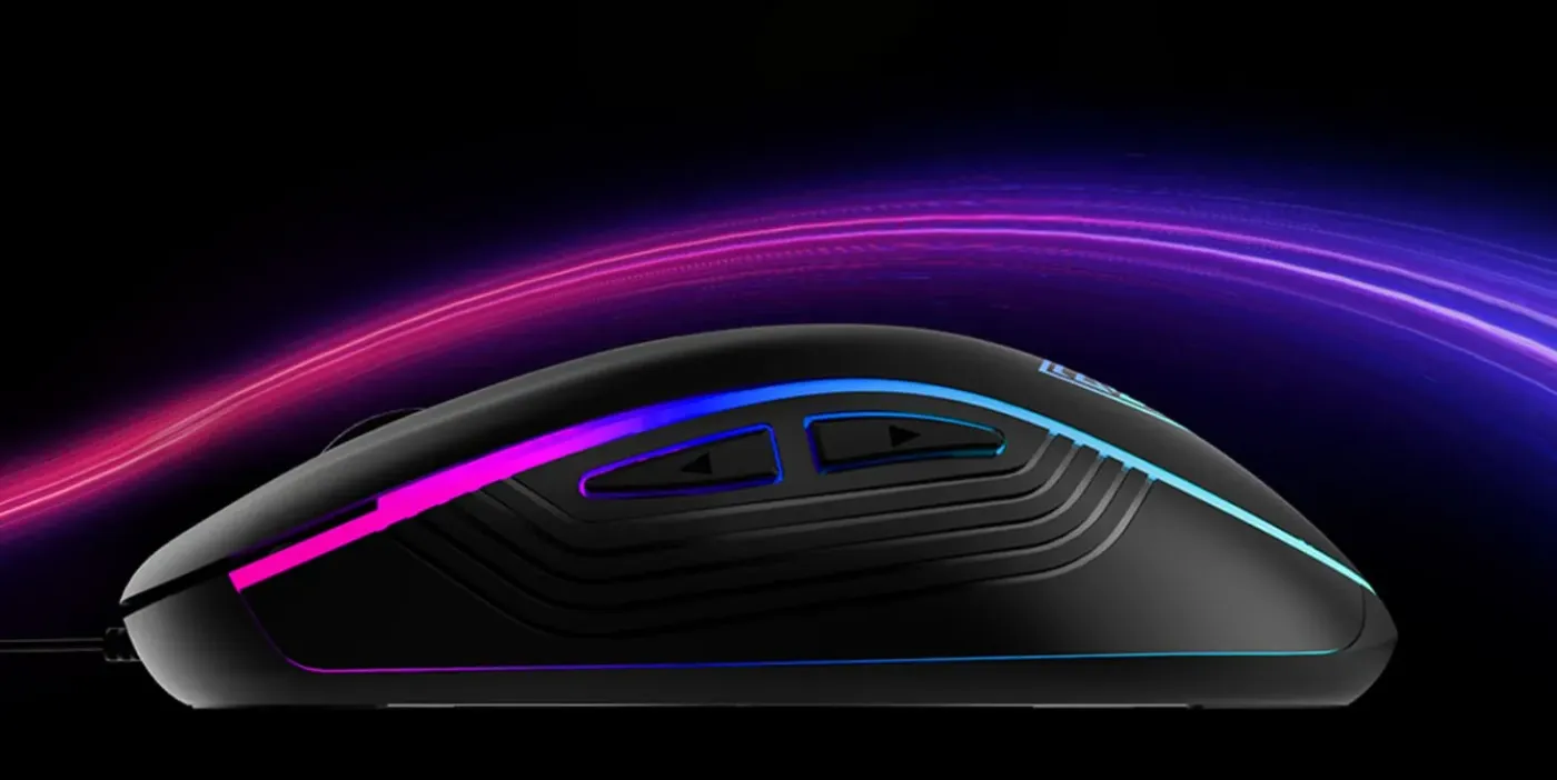 Gamdias AURA GS3 showcasing ergonomic contoured shape and textured side grips