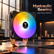 Gamdias BOREAS E1-410-LITE ARGB CPU Air Cooler — 4 Heat-Pipes - image 5