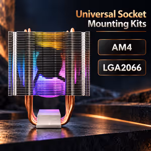 Gamdias BOREAS E1-410-LITE ARGB CPU Air Cooler — 4 Heat-Pipes - image 6