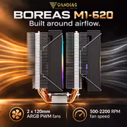 GAMDIAS BOREAS M1-620 Dual Tower CPU Air Cooler - Black - image 11