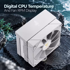Gamdias Boreas M2 51D White CPU Cooler — Digital Display, 120mm Fan - image 2