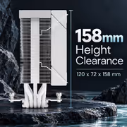Gamdias Boreas M2 51D White CPU Cooler — Digital Display, 120mm Fan - image 3